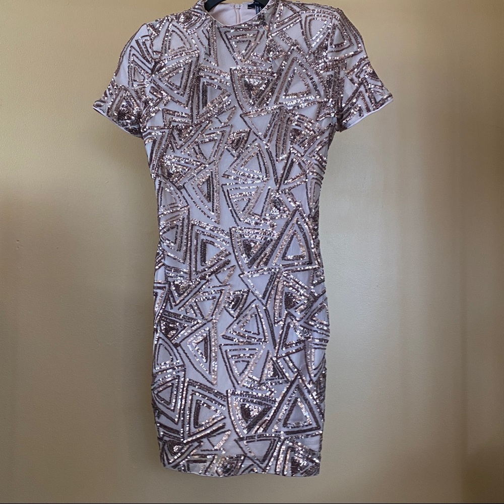 Gold Sequin Dress - Bodycon